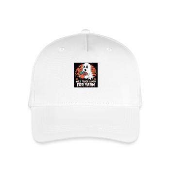 WILL TRADE CANDY FOR YARN - Kinder Bio Basecap - Weiß - Vorne