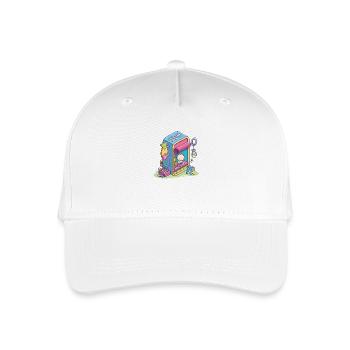 Cat in the fish shop - Organic Kids’ Baseball Cap - white - Front