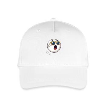 Anthropomorphized tennis Ball with Sunglasses - Organic Kids’ Baseball Cap - white - Front