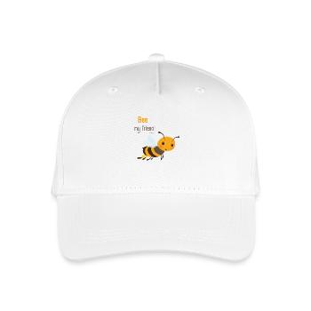 Süßes Bienen-Motiv – Bee my friend für Kinder - Kinder Bio Basecap - Weiß - Vorne