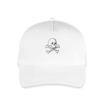 Crâne et os - Casquette de baseball bio Enfant - blanc - Devant