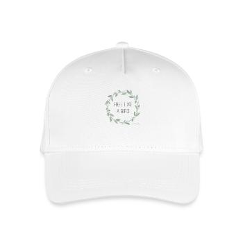 Free Like a Bird – Naturinspirierter Spruch - Kinder Bio Basecap - Weiß - Vorne