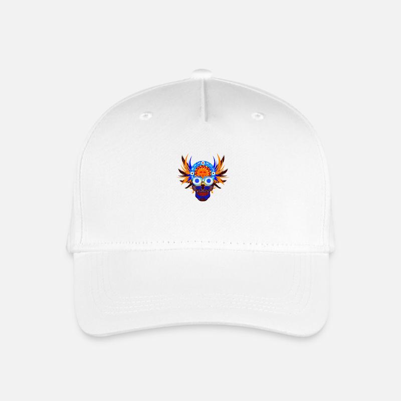 Schädel 15 - Kinder Bio Basecap - Weiß