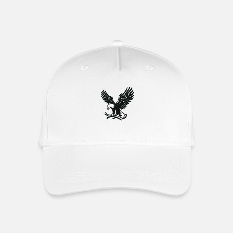 Adler auf dem Ast - Kinder Bio Basecap - Weiß