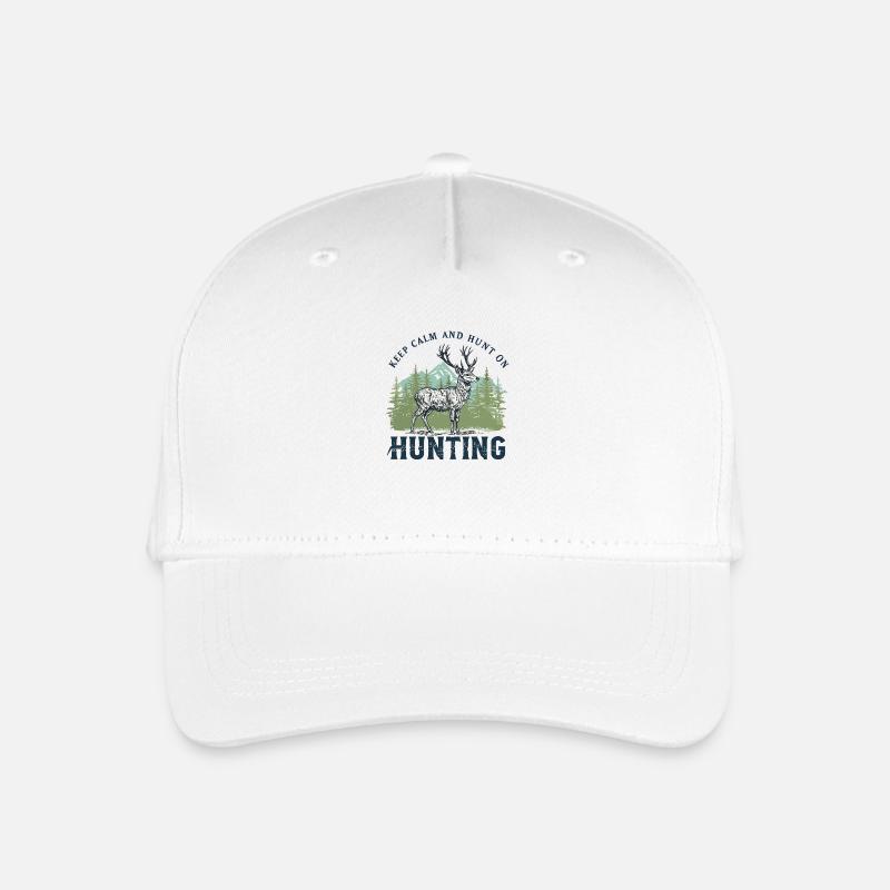 Majestätisches Hirschjagd-Design - Kinder Bio Basecap - Weiß