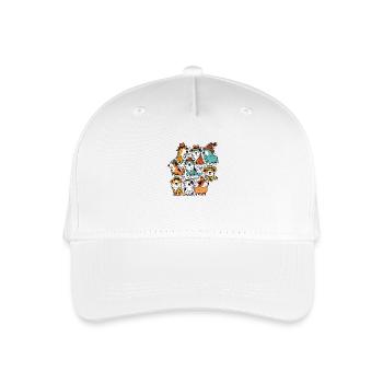 Herding dogs with style and hat - Organic Kids’ Baseball Cap - white - Front