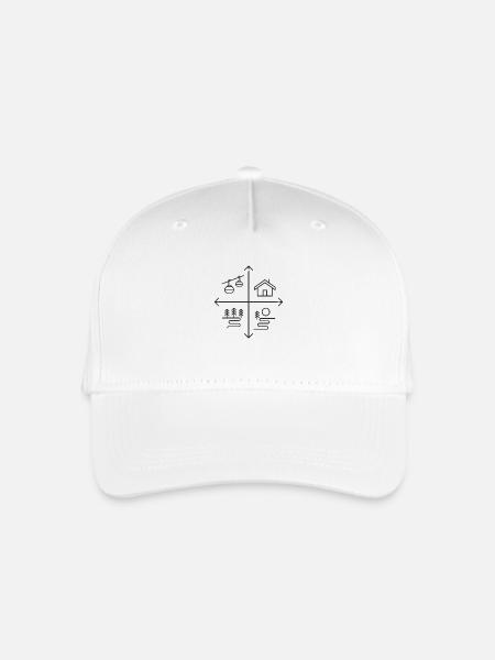 Wintersport - Kinder Bio Basecap - Weiß