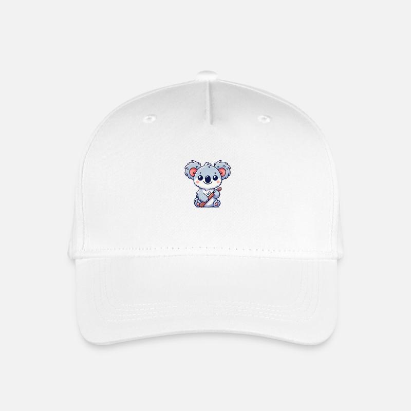 Koalabär Comic - Kinder Bio Basecap - Weiß