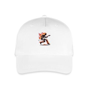 Brennender Gitarrist - Kinder Bio Basecap - Weiß - Vorne