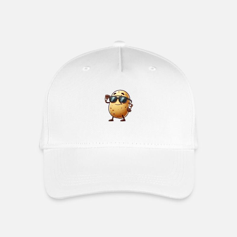Kartoffel Comic - Kinder Bio Basecap - Weiß