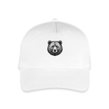 Bear - Organic Kids’ Baseball Cap - white - Front