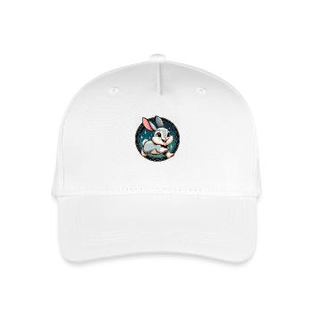 Kaninchen in der Nacht - Kinder Bio Basecap - Weiß - Vorne