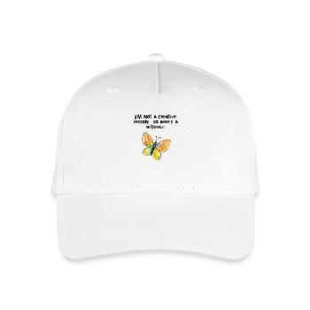 Je ne suis pas créatif – ici, un papillon - Casquette de baseball bio Enfant - blanc - Devant