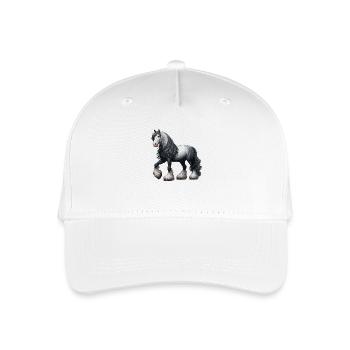 Cheval Pêcheur gris blanc - Casquette de baseball bio Enfant - blanc - Devant