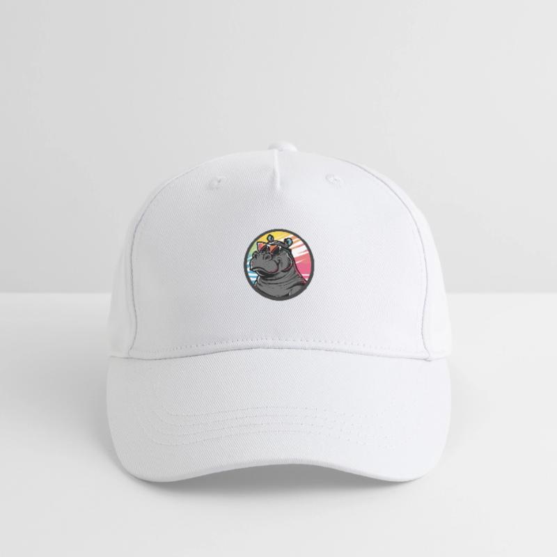 hippopotame bande dessinée cool Casquette de baseball bio Enfant