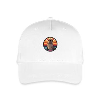 Robbe Tier Cool Seehund - Kinder Bio Basecap - Weiß - Vorne