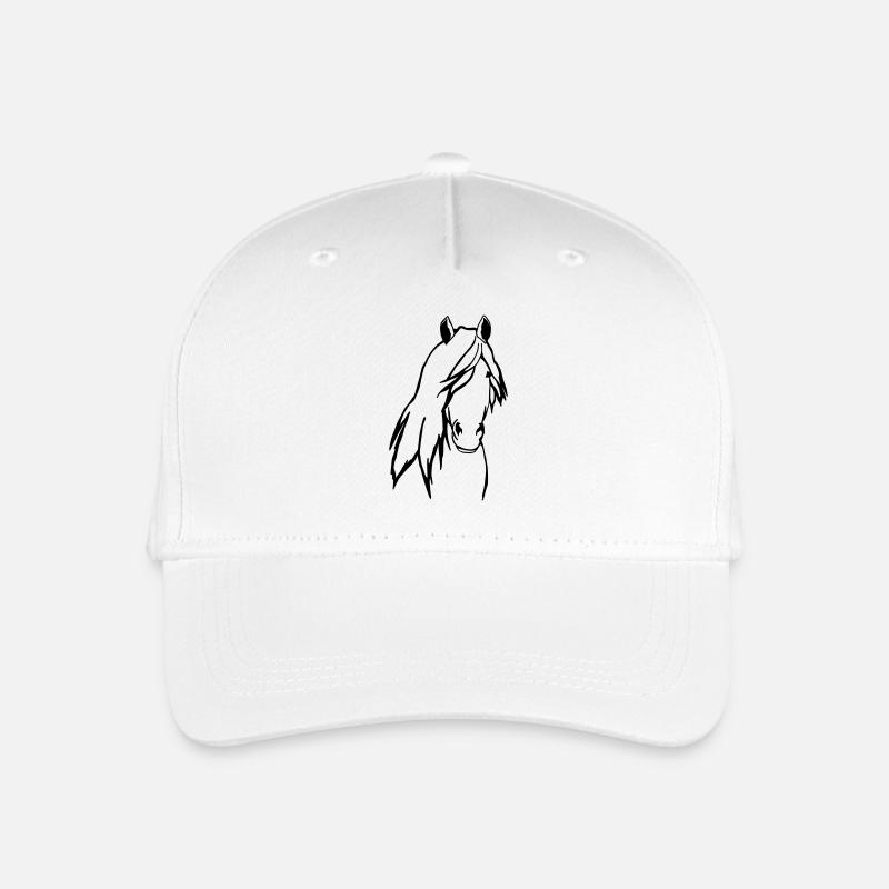 Ponykopf - Kinder Bio Basecap - Weiß