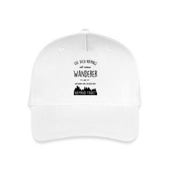 Wandern - Wanderer - Kinder Bio Basecap - Weiß - Vorne