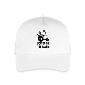 power_to_the_bauer_072011_b_1c - Kinder Bio Basecap - Weiß - Vorne