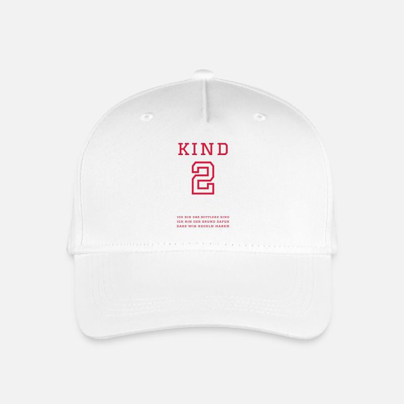 Kind 2 (personalisierbar) - Kinder Bio Basecap - Weiß