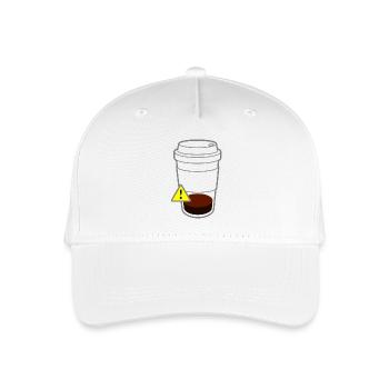 Warning Coffee - Organic Kids’ Baseball Cap - white - Front