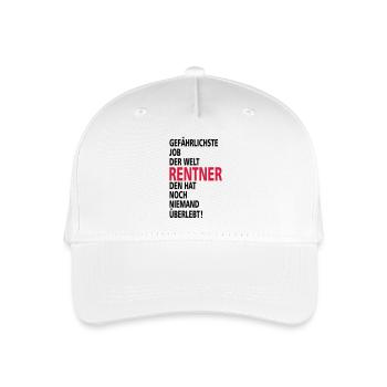 rentner - Kinder Bio Basecap - Weiß - Vorne