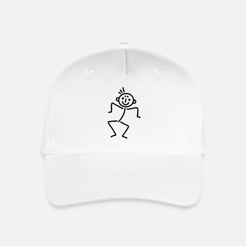 Strichmännchen lässig - Kinder Bio Basecap - Weiß