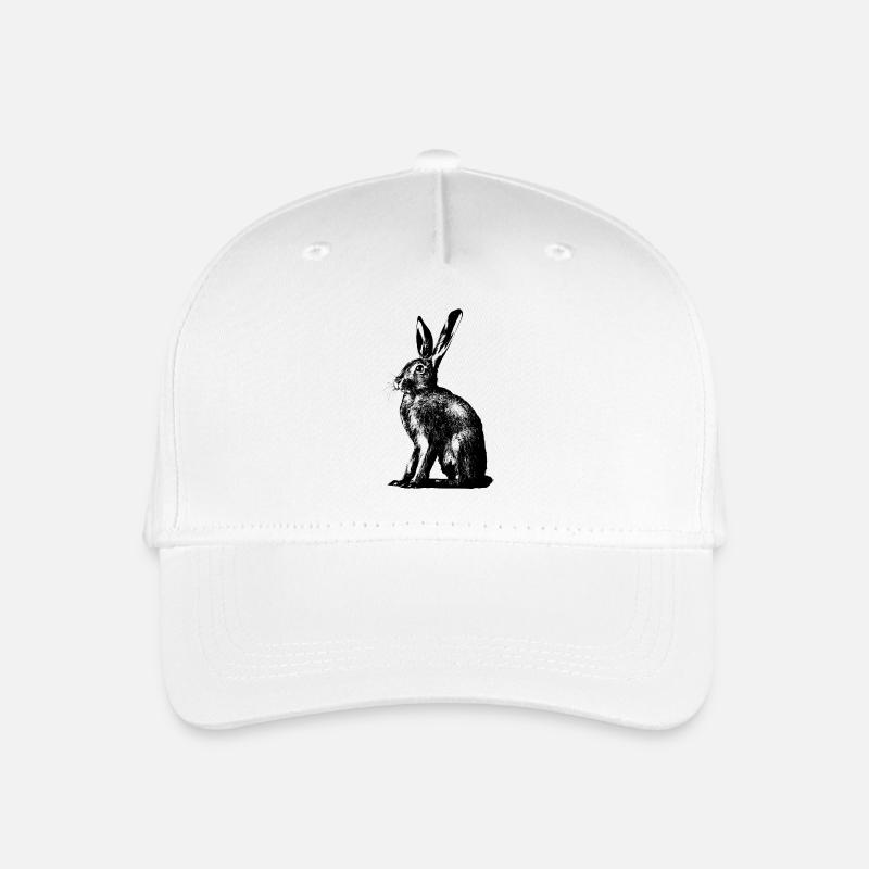 Feldhase / european hare / rabbit - Kinder Bio Basecap - Weiß