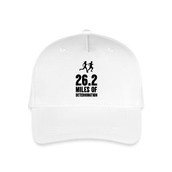 Marathon - 26,2 Meilen Entschlossenheit - Kinder Bio Basecap - Weiß - Vorne