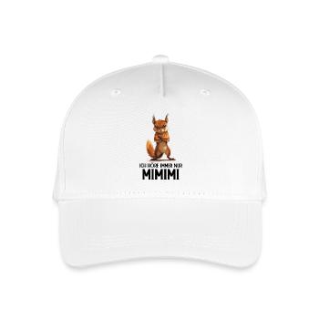 Eichhörnchen Baumhörnchen Ich höre immer Mimimi - Kinder Bio Basecap - Weiß - Vorne