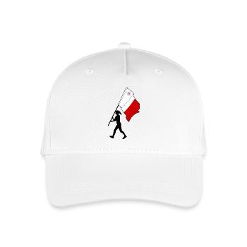 Flag Malta woman walking - Organic Kids’ Baseball Cap - white - Front