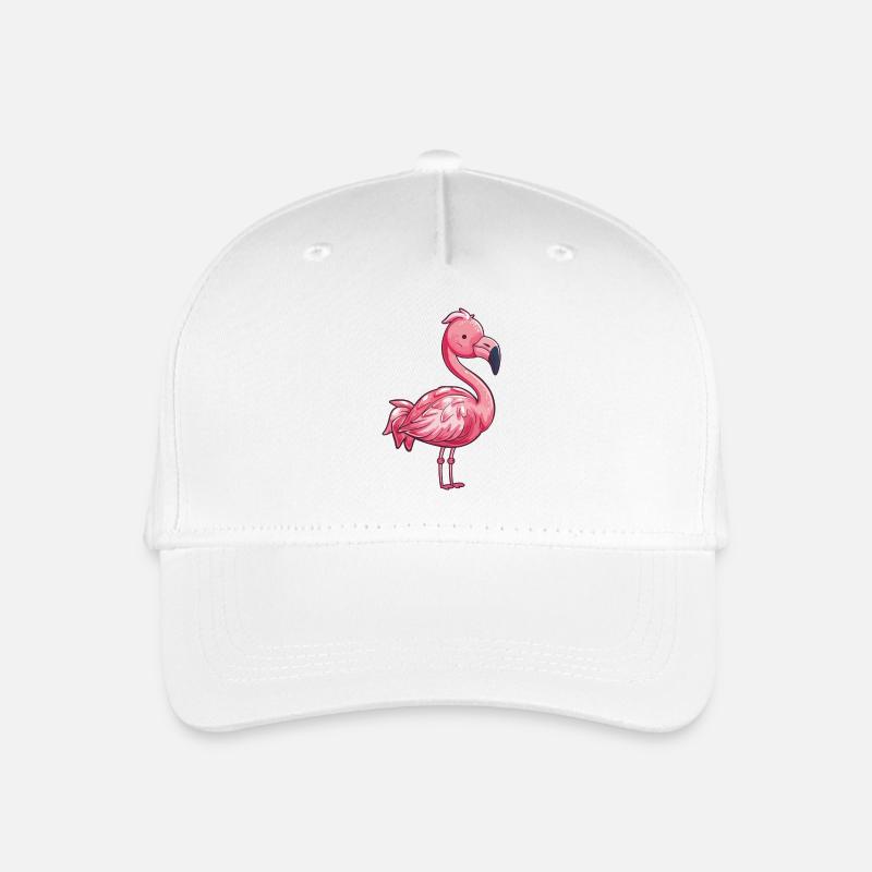 Flamingo Comic - Kinder Bio Basecap - Weiß