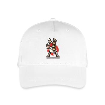 Dönermann Logo Döner Kebab - Kinder Bio Basecap - Weiß - Vorne