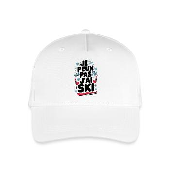 I can't I have SKI - Organic Kids’ Baseball Cap - white - Front