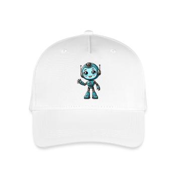Roboter-Mädchen - Kinder Bio Basecap - Weiß - Vorne