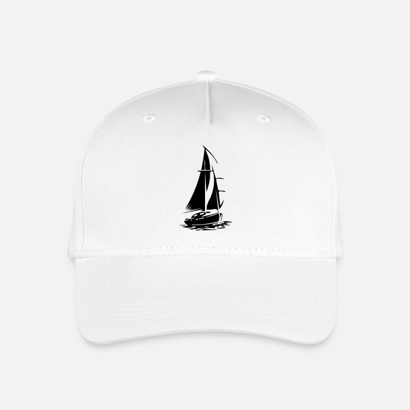 Segelboot - Kinder Bio Basecap - Weiß