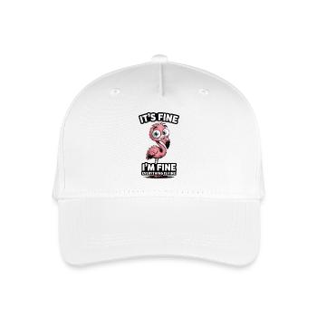 Flamingo : Je vais tout à fait bien - Casquette de baseball bio Enfant - blanc - Devant