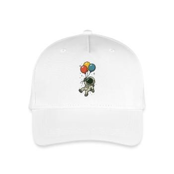Astronaut mit Ballons - Kinder Bio Basecap - Weiß - Vorne
