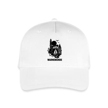 warnemünde silhouette - Kinder Bio Basecap - Weiß - Vorne