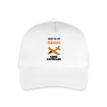 Not So Deep RÜDIGER Airplane Motif Orange - Organic Kids’ Baseball Cap - white - Front