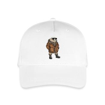 Robbe Tier Cool Winter - Kinder Bio Basecap - Weiß - Vorne