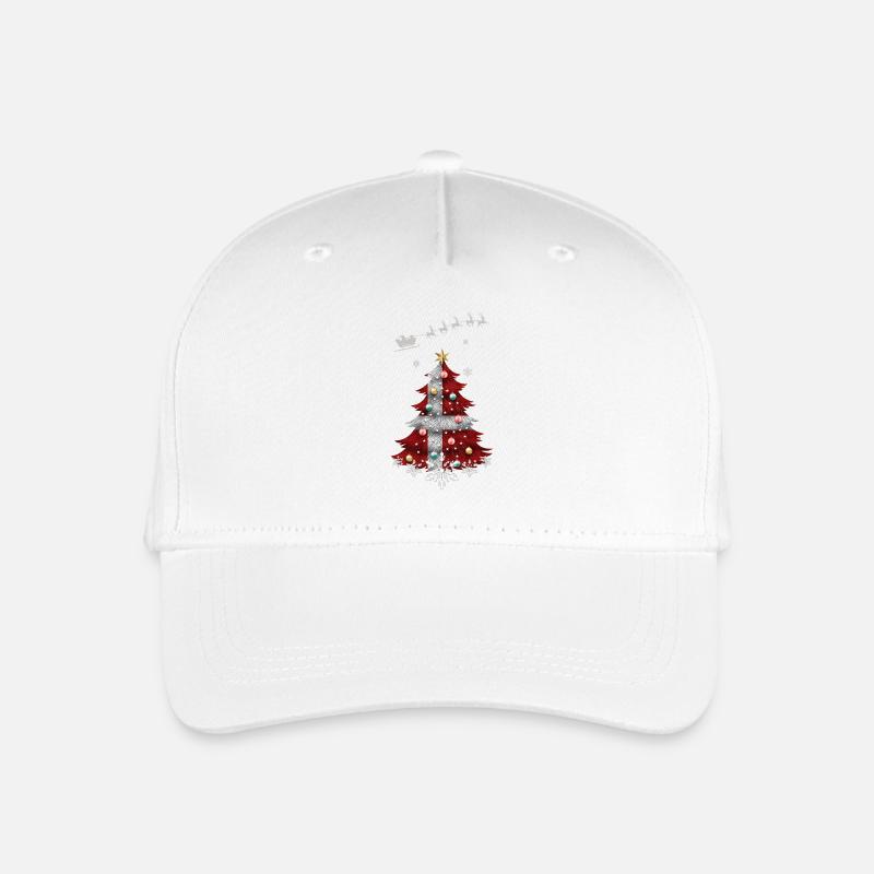 Sapin de Noël avec drapeau du Danemark - Casquette de baseball bio Enfant - blanc