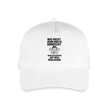Bauchgefühl Pups Furz Lustig  - Kinder Bio Basecap - Weiß - Vorne