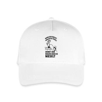 Farmer Servant Roof Peeing Peeing Funny Saying - Organic Kids’ Baseball Cap - white - Front