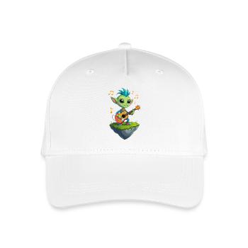 Green Goblin with Guitar - Organic Kids’ Baseball Cap - white - Front
