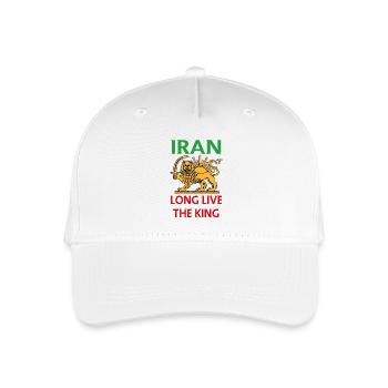 Iran-Löwenemblem: Es lebe der König - Kinder Bio Basecap - Weiß - Vorne