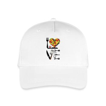 Fruit Heart: Kitchen Love in Color - Organic Kids’ Baseball Cap - white - Front