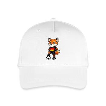 Soccer Fox Germany Fan German Flag - Organic Kids’ Baseball Cap - white - Front