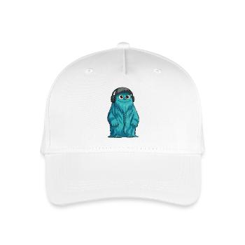 DJ Fluffo mit Zopf vorne - Fluffonster Design - Kinder Bio Basecap - Weiß - Vorne