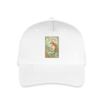 Mermaid Book: Reading is dreaming with eyes open - Organic Kids’ Baseball Cap - white - Front